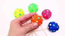 Play Doh colours Lollipop surprises toys; Hello Kitty, Peppa Pig, rabbit friend,