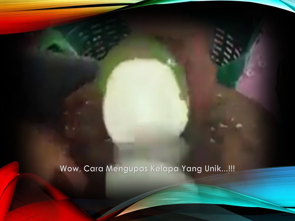 wow, cara mengupas kelapa yang unik...!