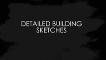 Detailed Building Sketches - Architecture Stock Images from the Victorian Era Sketches from History