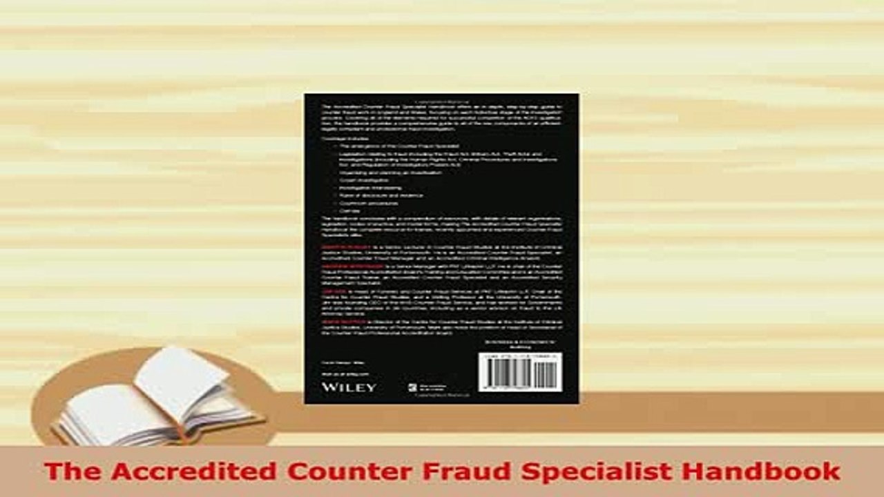 PDF  The Accredited Counter Fraud Specialist Handbook Read Full Ebook