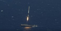 SpaceX Falcon 9 rocket Lands at Sea Makes History 2016