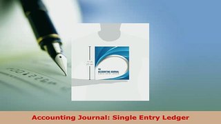 Download  Accounting Journal Single Entry Ledger PDF Book Free