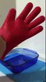 BakeitFun Heat Resistant Silicone Oven Mitts Set Review, Bright red oven gloves