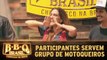 Episódio 9 - Participantes servem grupo de motoqueiros