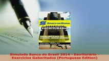 Download  Simulado Banco do Brasil 2014  Escriturário  Exercícios Gabaritados Portuguese Edition Ebook