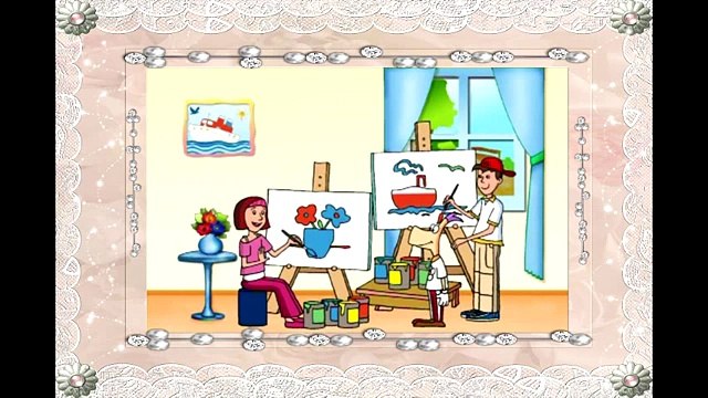 English for Children - School! The painting! - Nursery Rhymes - Stories, songs, chants and rhymes