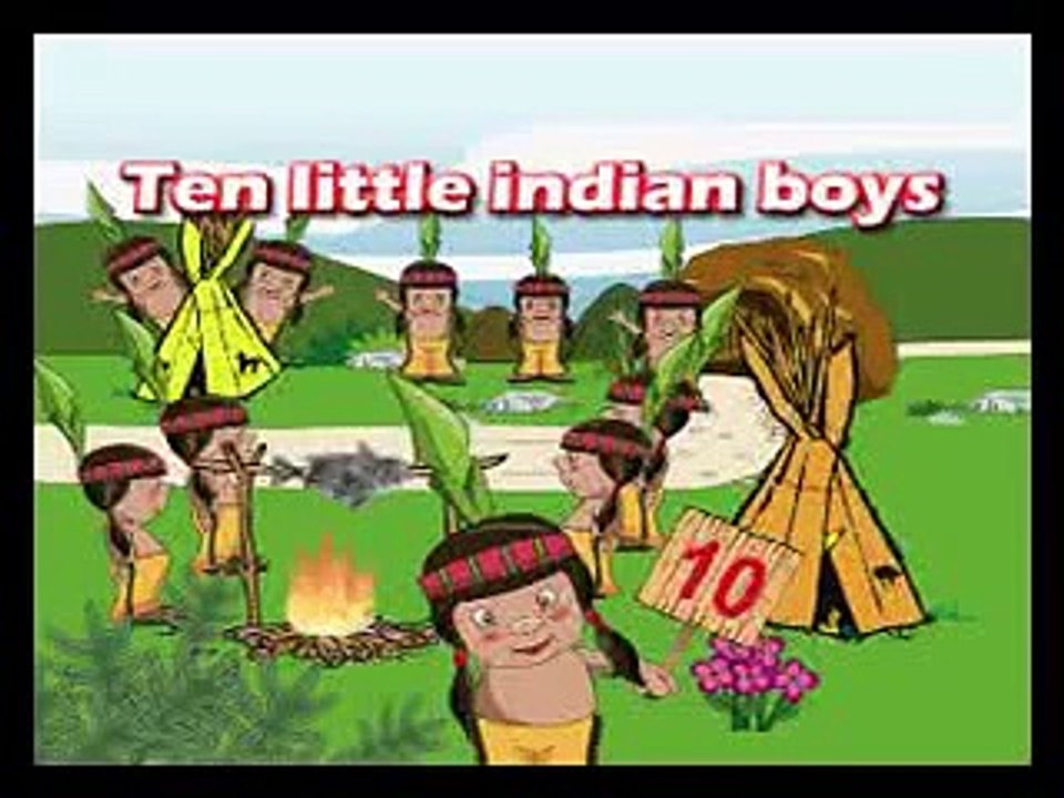 Nursery Rhymes Poems For Kids - TEN LITTLE INDIAN BOYS With Lyrics