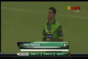 Abdul Razzaq brillient last over in 2nd T20 against Australia, Dubai