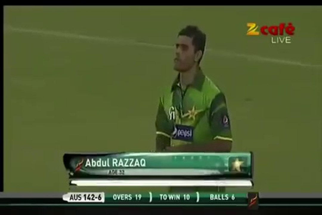 Abdul Razzaq brillient last over in 2nd T20 against Australia, Dubai