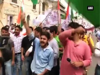 Srinagar locals protest against NIT row
