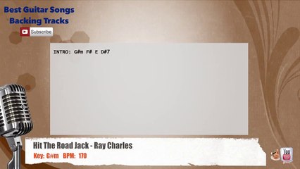 Hit The Road Jack - Ray Charles Vocal Backing Track with chords and lyrics