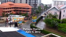 Hot Pattaya Thailand no tsunami but now WET Flooded streets.