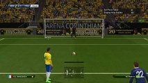 NEYMAR unique penalty - Pro Evolution Soccer 2016