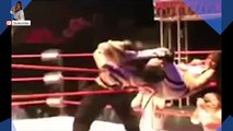 Wrestling Girl With Taekwondo Skills Kicks Ass of Male Wrestler