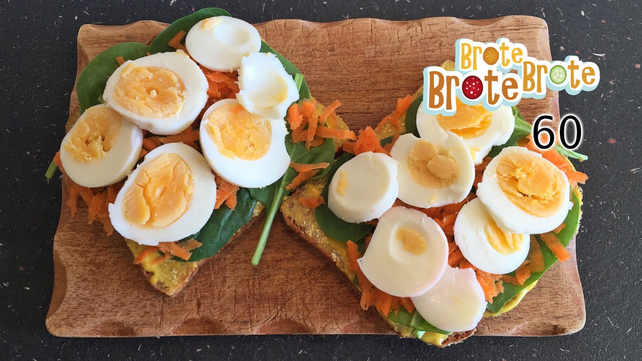 Ei-brot mit spinat, möhre und curry - folge 60