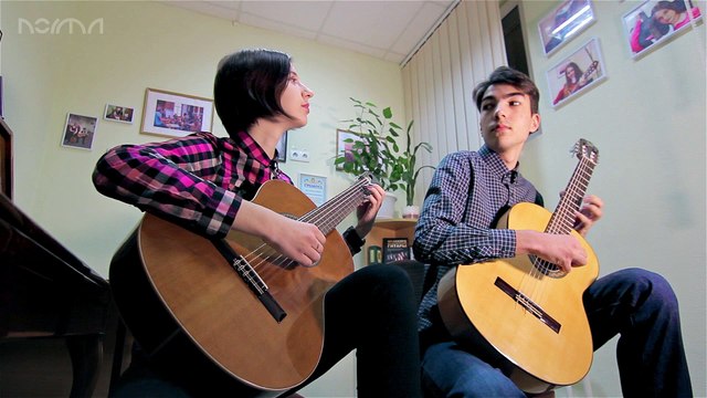 Классическая музыка Fаure - Pavane Максим и София дуэт гитаристов