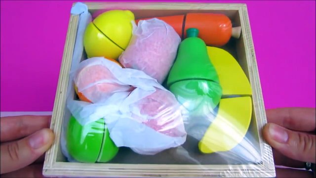 Wooden toy velcro cutting fruit and vegetables cooking playset toy food