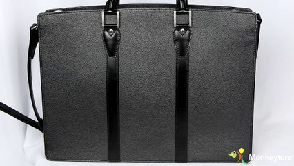 Authentic LOUIS VUITTON Taiga LOZAN Briefcase Ardoise