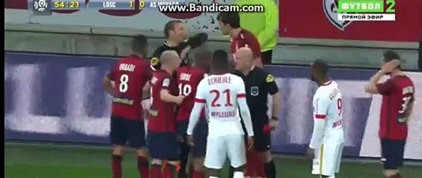 Renato Civelli Horror Foul RED CARD - Lille 1-0 Monaco 10-04-2016