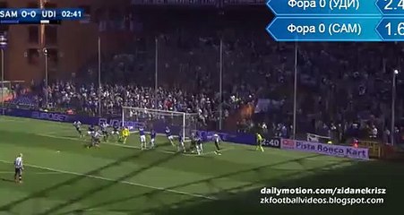 Thomas Heurtaux Super Chance - Sampdoria 0 - 0 Udinese 10.04.2016