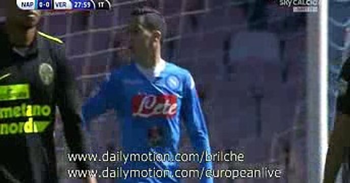 David Lopez Canceled Goal - Napoli 0-0 Hellas Verona 10.04.2016 HD