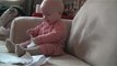 Baby Laughing Hysterically at Ripping Paper (Original)