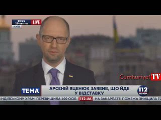 Ukrayna Başbakanı canlı yayında istifa etti