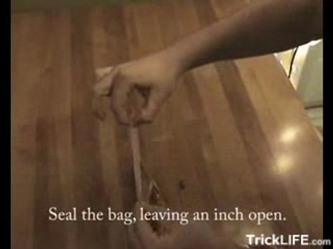 How to vacuum a seal ziplock bag