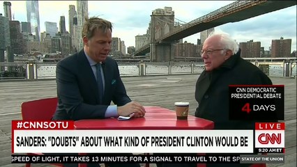 Bernie Sanders has "doubts about what kind of president" Hillary would make