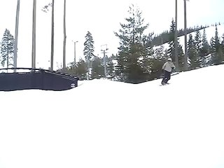 Awsome dude on snowboard!