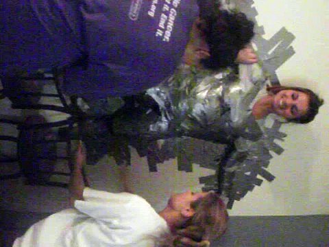 Duct taped to wall! so funny!