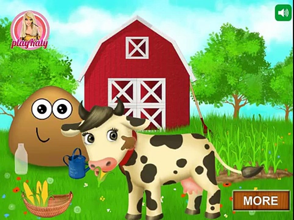 Мультик ИГРА для ДЕТЕЙ - POU. ПОУ на ферме. POU on the farm.Funny Game for Kids