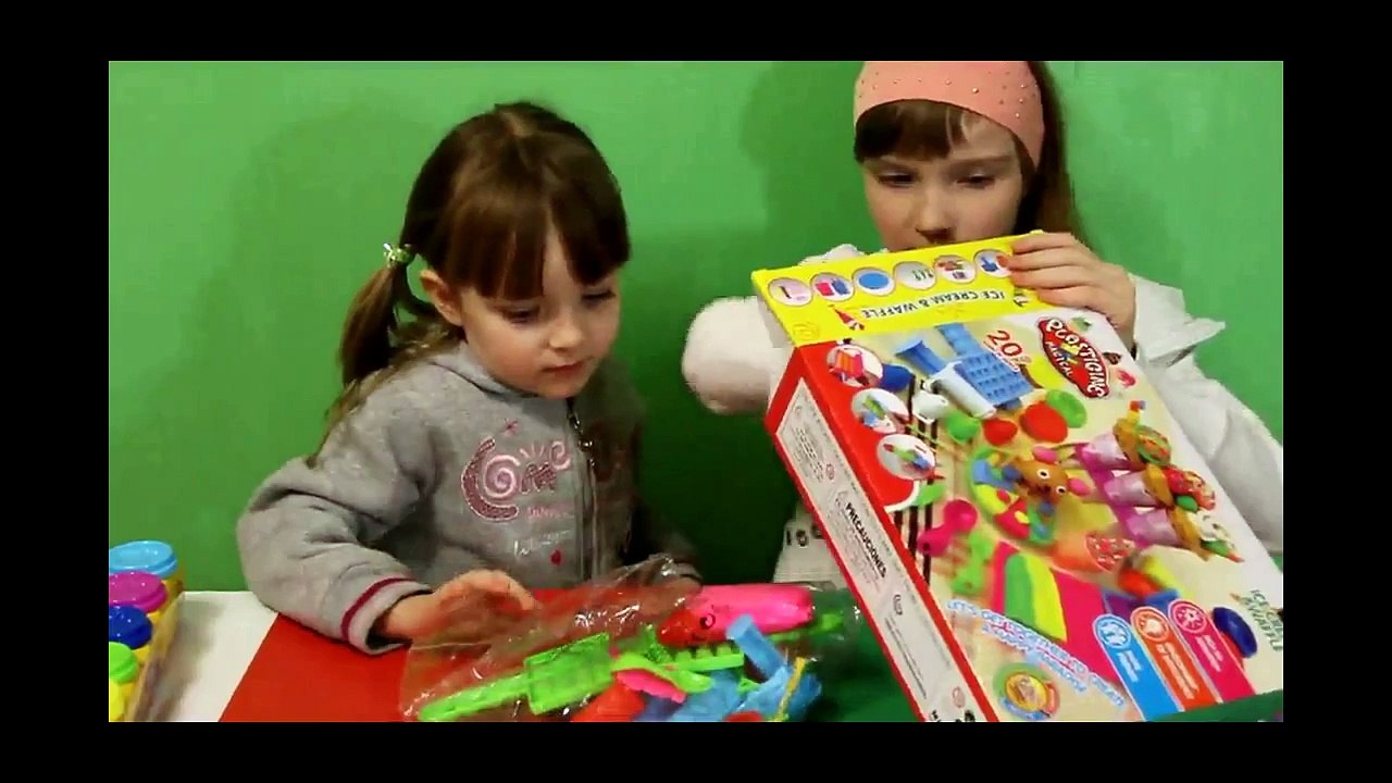 ПлейДо мороженое, Лепим мороженое из пластилина, играем Play Doh Ice cream пластилин аналог ПлейДо