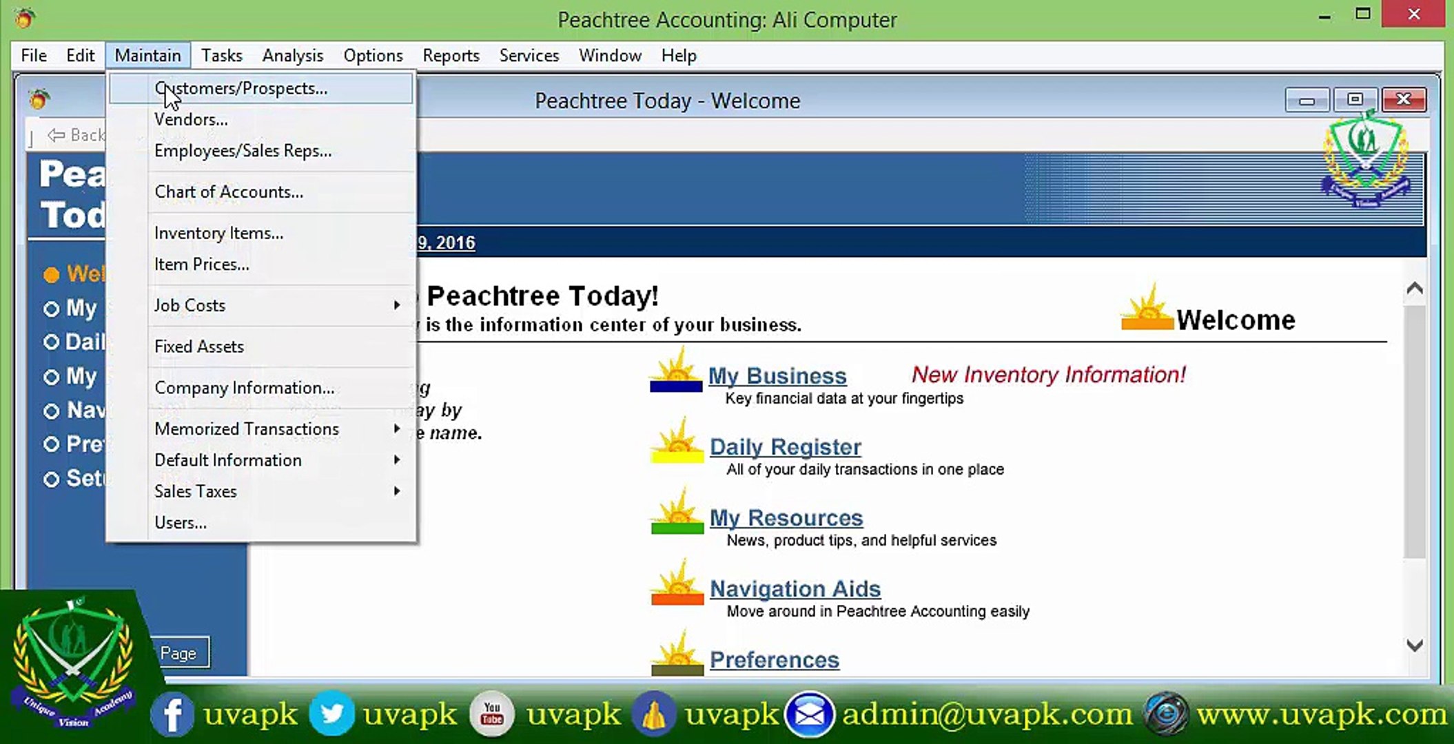 Lecture 5 how to make accounts type and IDs of accounts in peachtree accounting in hindi urdu