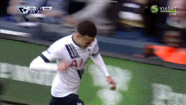 1-0 Dele Alli Goal - Tottenham 1 - 0 Manchester Utd 10.04.2016 HD