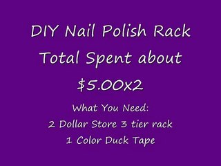 DIY Nail Polish Rack  Inexpensive to make