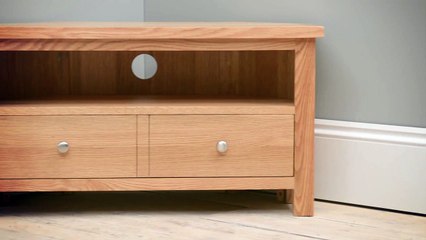 Sterling Oak Corner TV Unit  - The Cotswold Company