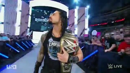 WWE Raw 4.4.16 Roman Reigns issues an open challenge for his belt
