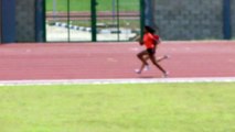Piriyah & Wendy striding (Nov 10) SEA Games 2011, Team S'pore Athletics