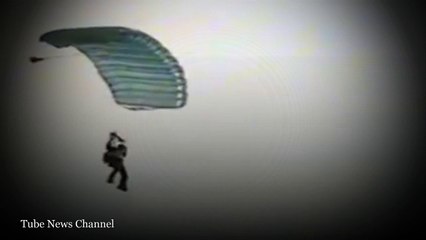 Detik Detik Prajurit TNI Terjatuh Saat Terjun Payung Gladi Bersih HUT TNI AU