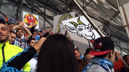 OM - Bordeaux : Pancartes de chèvres sur du Benny Hill