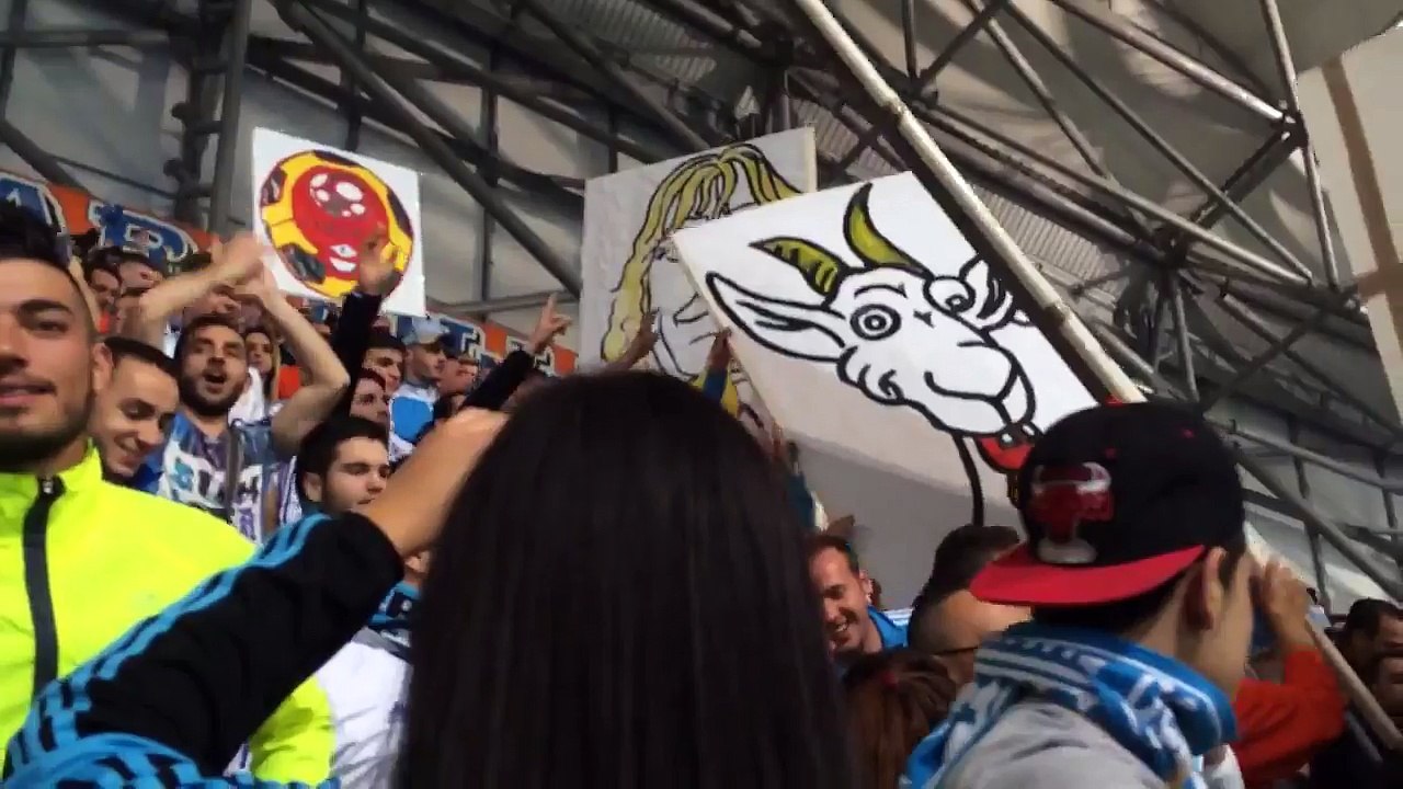 OM - Bordeaux : Pancartes de chèvres sur du Benny Hill