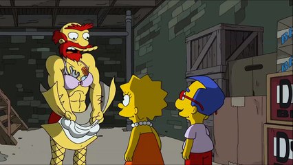 Groundskeeper Willy's Female Disguise (Reversed)