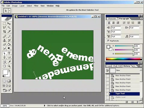 Photoshop CS Dersleri -Çalısma eğrilerinin görünümünü değistirmek