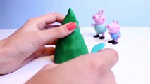 Play Doh Peppa Pig Christmas Tree Play-Doh Crafts Xmas How To Decorate a Christmas Tree Peppa Part 2