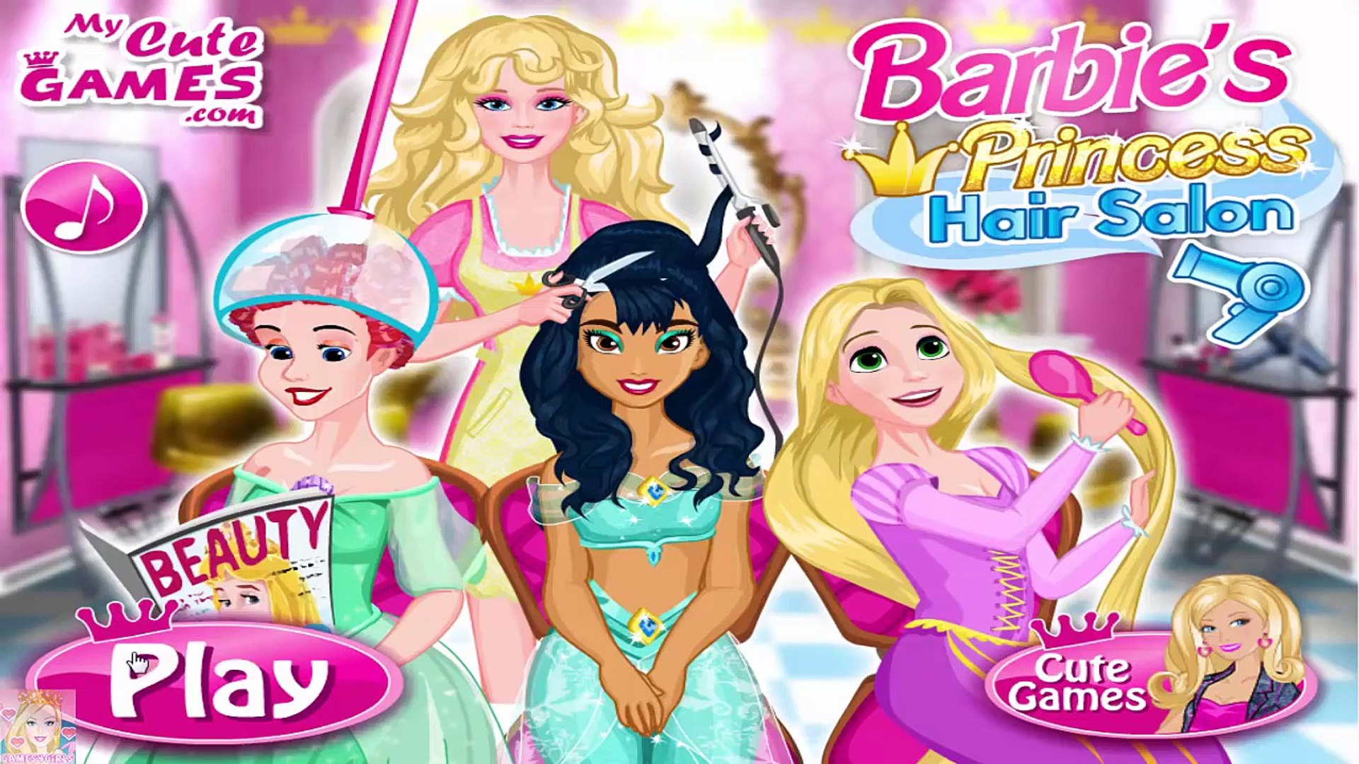 barbie game hair salon