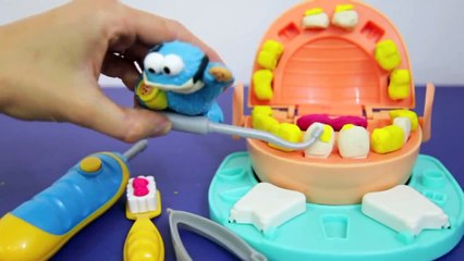 COOKIE MONSTER Play Doh Dentist Doctor Drill N Fill Play Dough