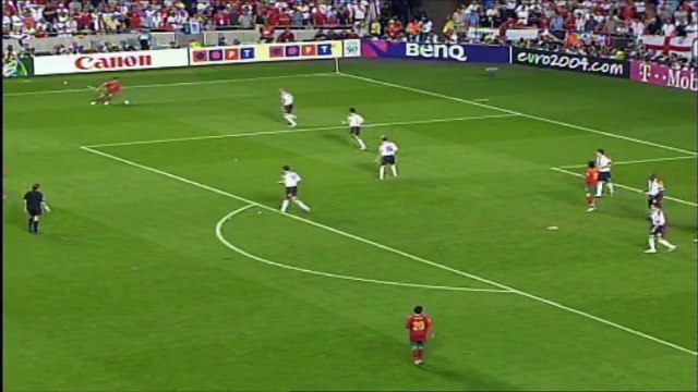 اهداف مباراة البرتغال و انجلترا 2-2 ربع نهائي يورو 2004