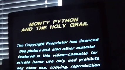 Opening to Monty Python and the Holy Grail UK VHS (1988)