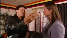 Stephanie Mcmahon and Eric Bischoff Backstage at Summerslam